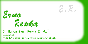 erno repka business card